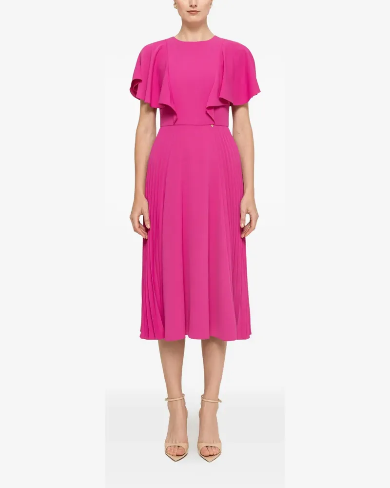 NISSA ruffled pleated midi dress - Rosa Rosa