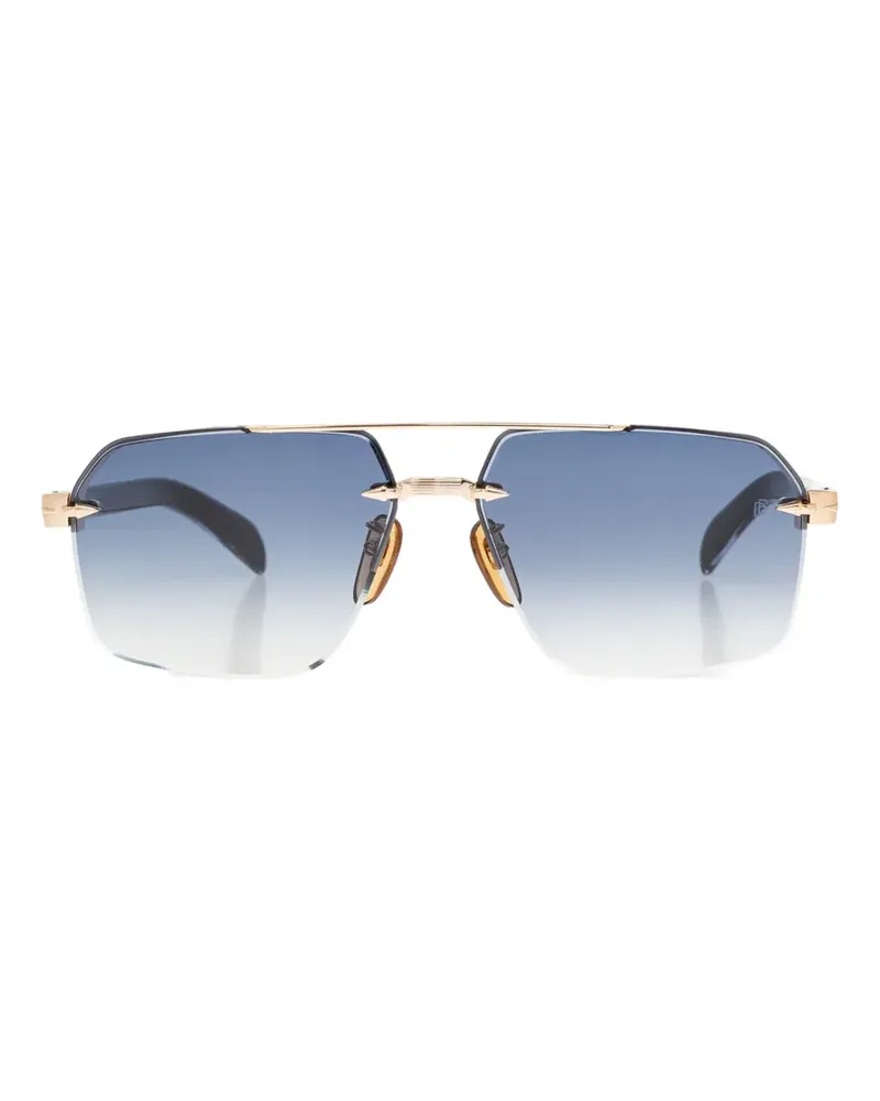 EYEWEAR by DAVID BECKHAM rimless geometric-frame sunglasses - Gold Gold