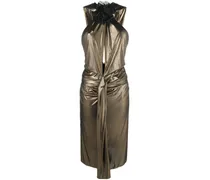 Kleid mit Laminierung - Gold