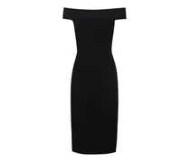 off-shoulder dress - Schwarz