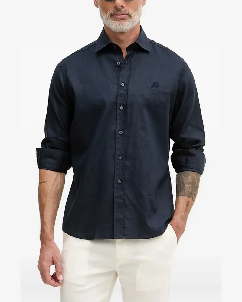 Karl Lagerfeld Button-down-Hemd mit Logo - Blau Blau