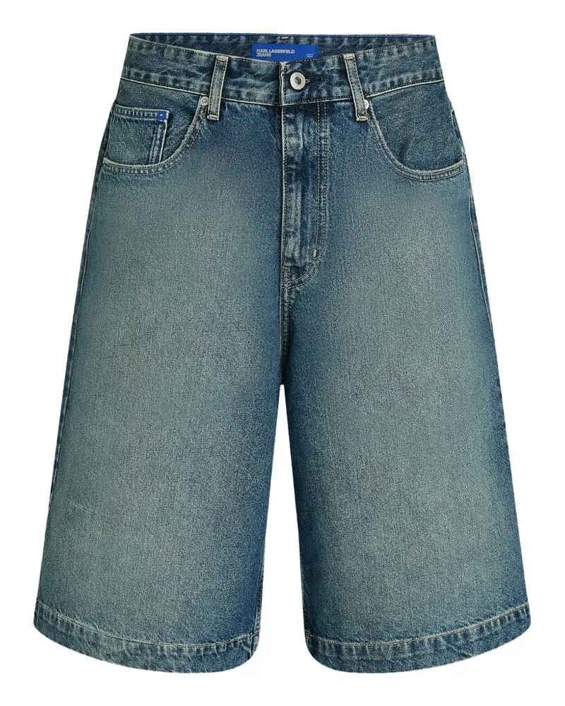 Karl Lagerfeld Jeans-Shorts mit weitem Bein - Blau Blau