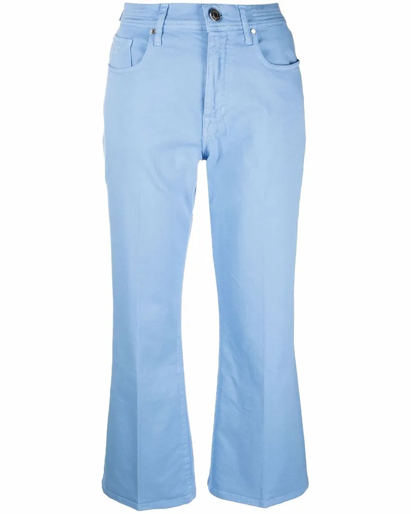 Jacob Cohën Weite Cropped-Jeans - Blau Blau