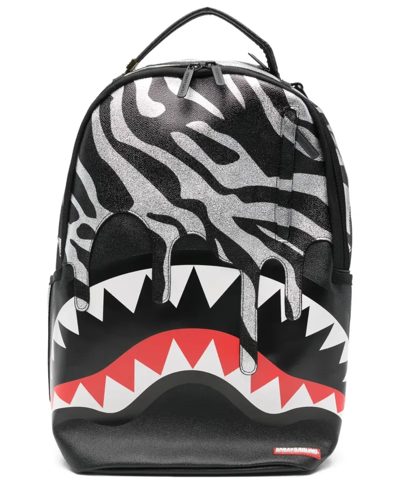 Sprayground Rucksack mit Zebra-Print - Schwarz Schwarz
