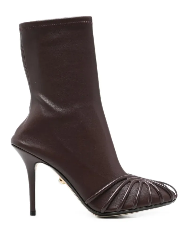 Alevì Karen caged-detail ankle boots - Braun Braun