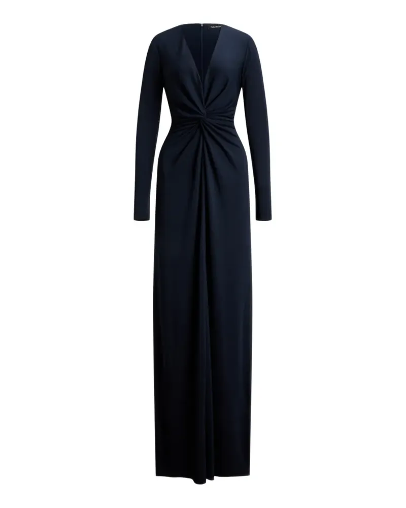 Ralph Lauren Kleid mit V-Ausschnitt - Blau Blau