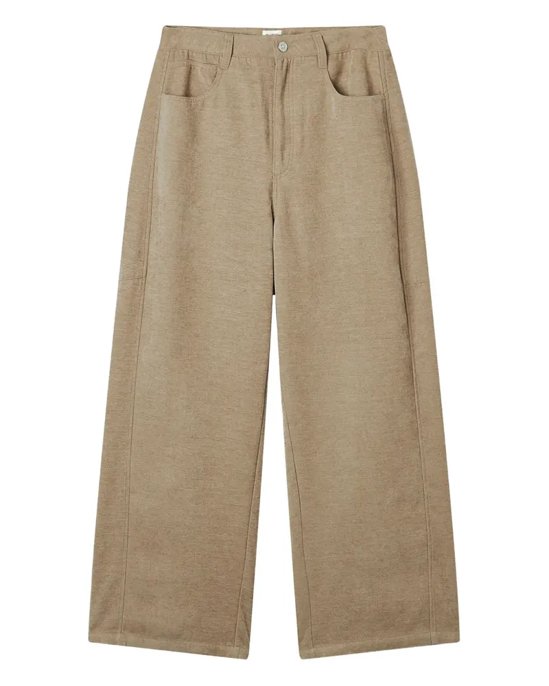 b+ab mélange-effect trousers - Nude Nude