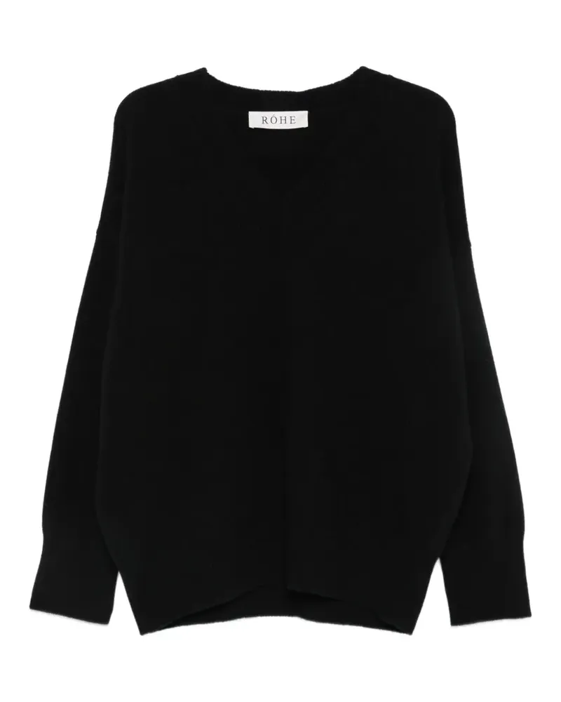 Róhe Pullover mit V-Ausschnitt - Schwarz Schwarz