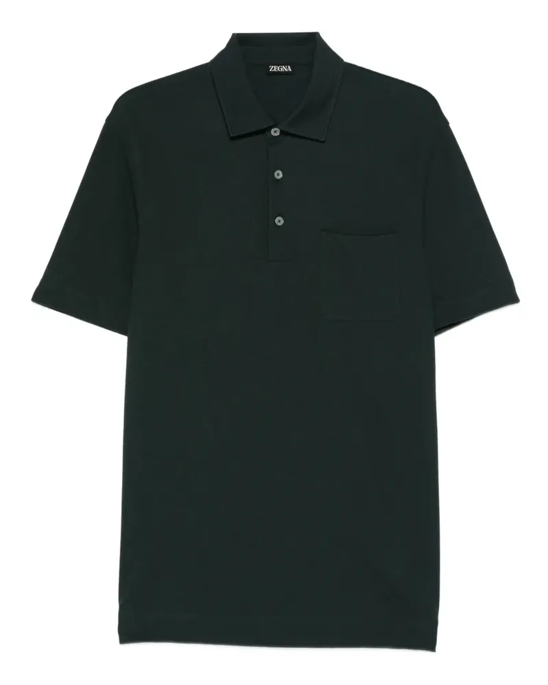 Ermenegildo Zegna Poloshirt mit Brusttasche - Grün Grün
