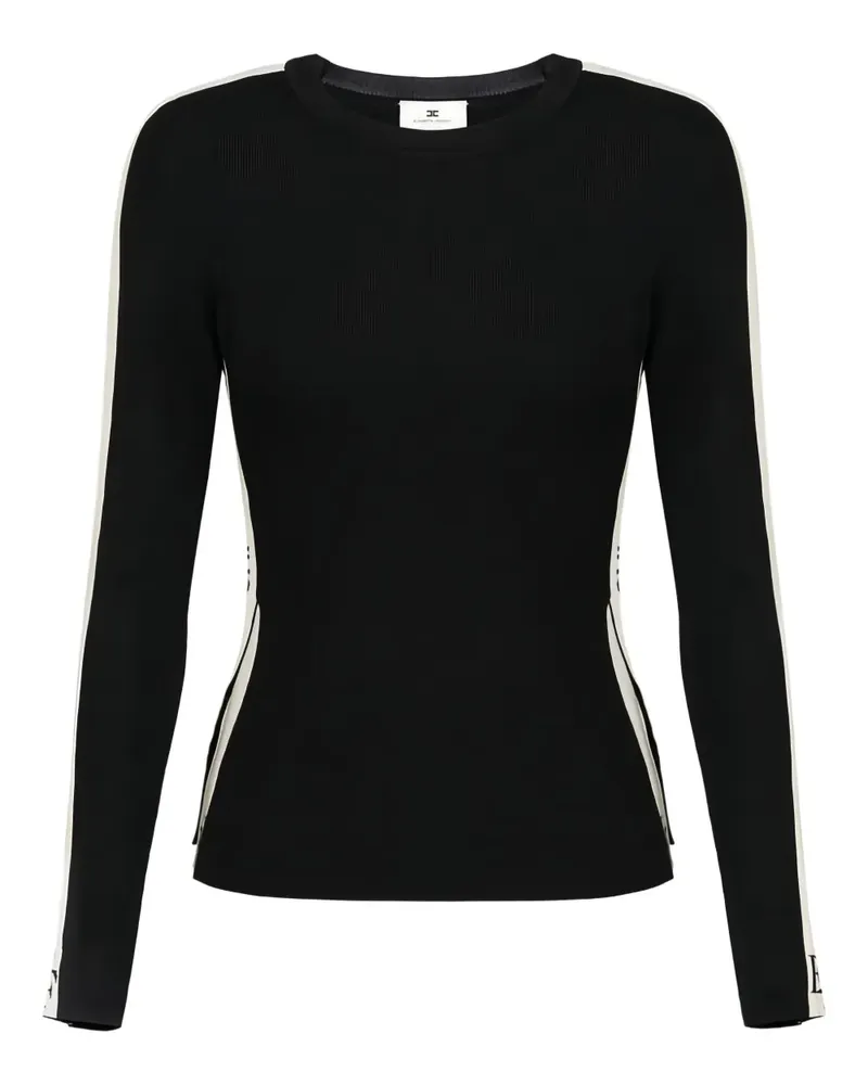 Elisabetta Franchi Gestreifter Pullover - Schwarz Schwarz