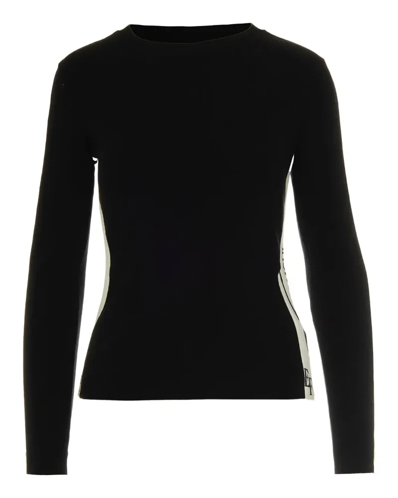 Elisabetta Franchi Gestreifter Pullover - Schwarz Schwarz