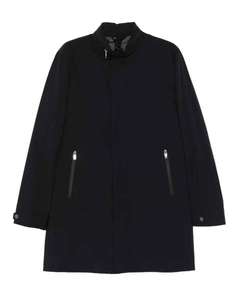 Corneliani zip-fastening high-neck coat - Blau Blau