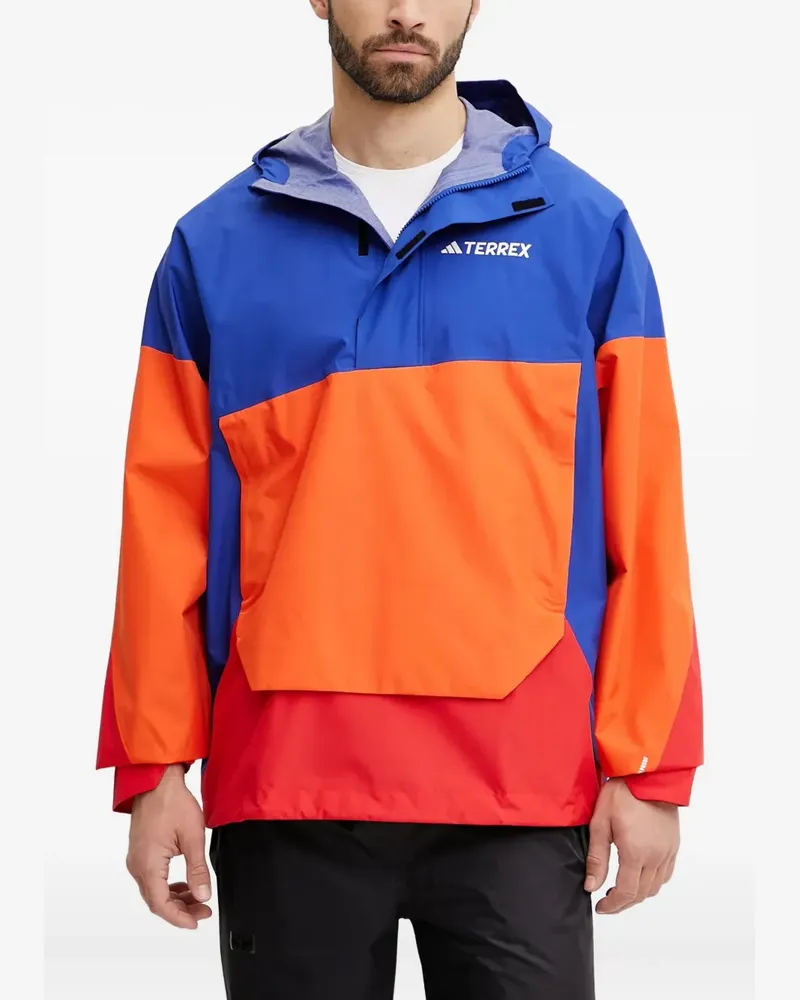 adidas Kapuzenjacke in Colour-Block-Optik - Orange Orange