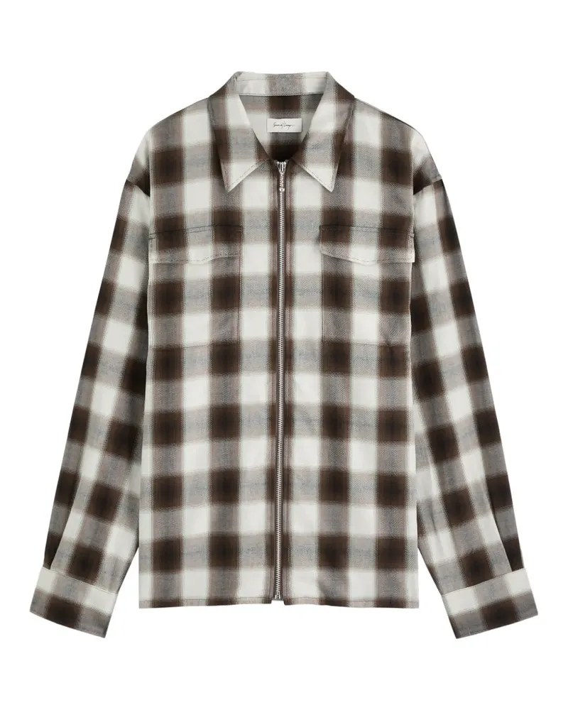 Second/Layer checked zip-up shirt - Braun Braun