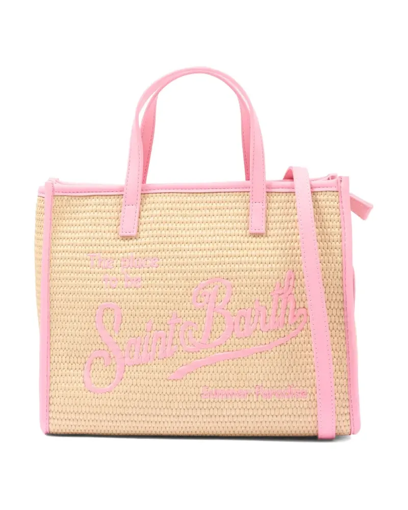 MC2 Saint Barth embroidery top handle bag - Nude Nude