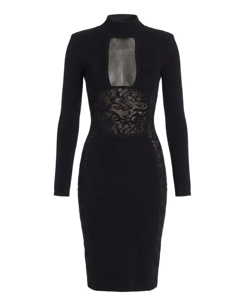 Elisabetta Franchi long-sleeves midi dress - Schwarz Schwarz