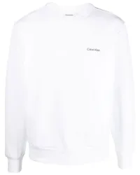 Calvin Klein Sweatshirt mit Logo-Print Weiß