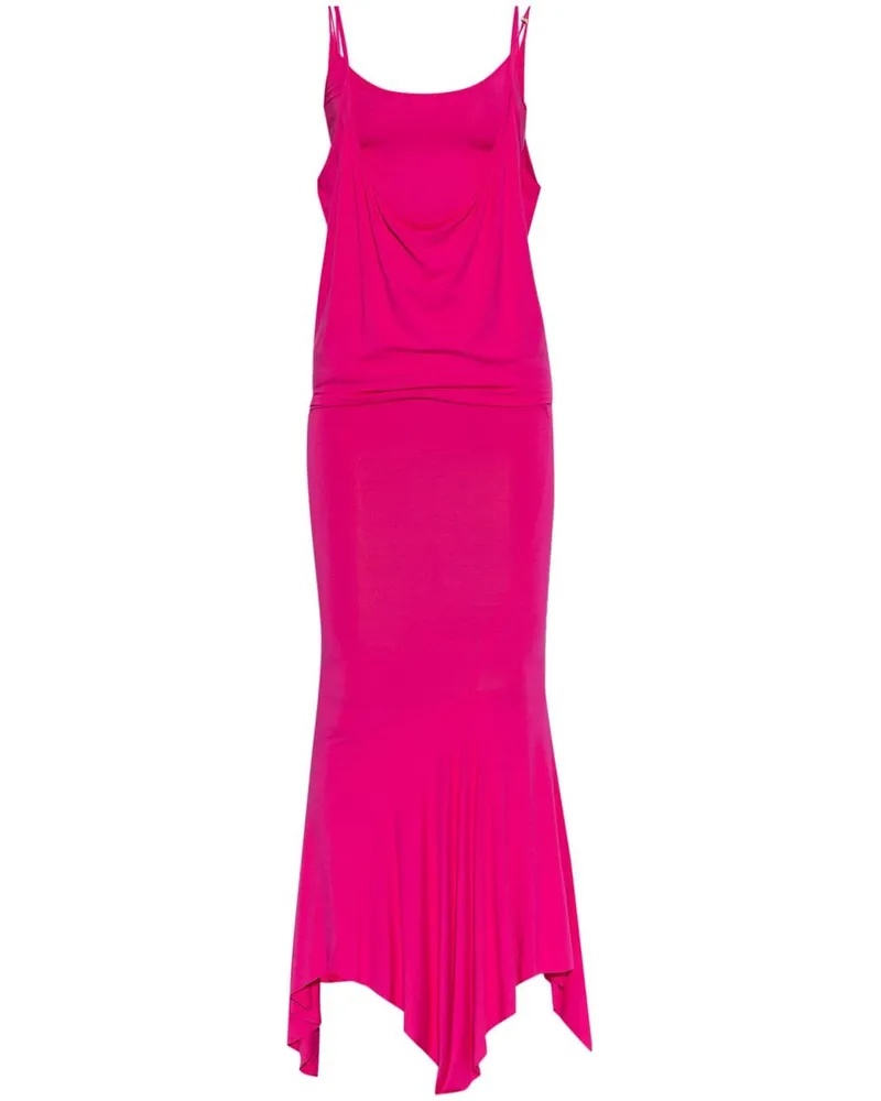 ATTICO Maxikleid im Layering-Look - Rosa Rosa