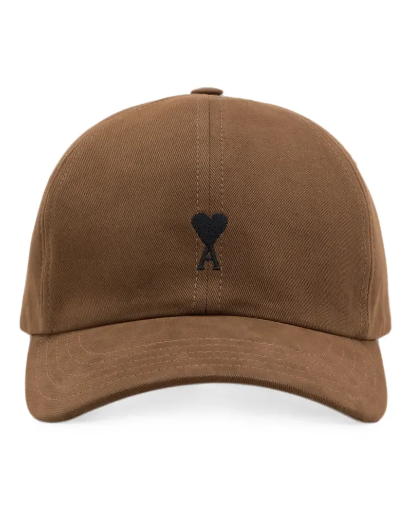 AMI Paris cotton cap with Ami de Coeur - Braun Braun