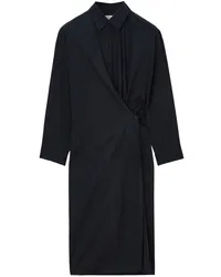 Christophe Lemaire Drapiertes Midikleid Schwarz