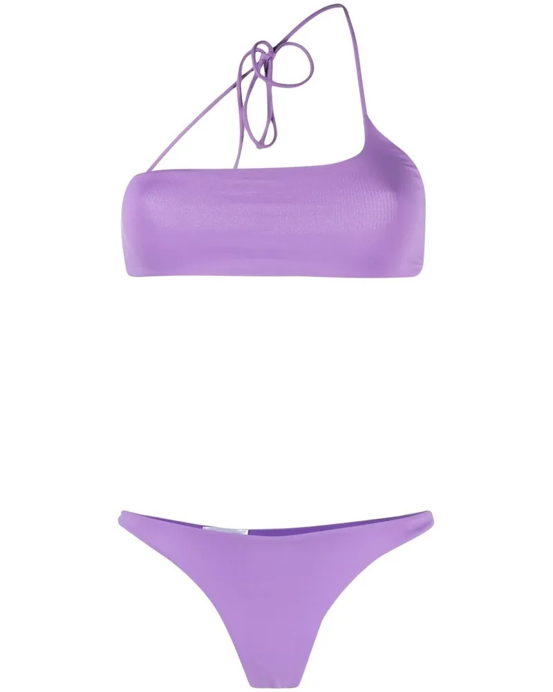 ATTICO One-Shoulder-Bikini Purple