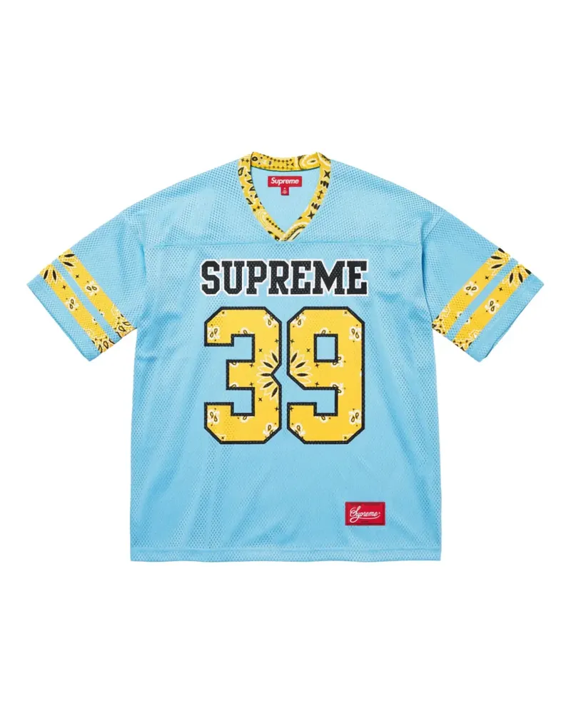 Supreme Being Bandana Football T-Shirt - Blau Blau