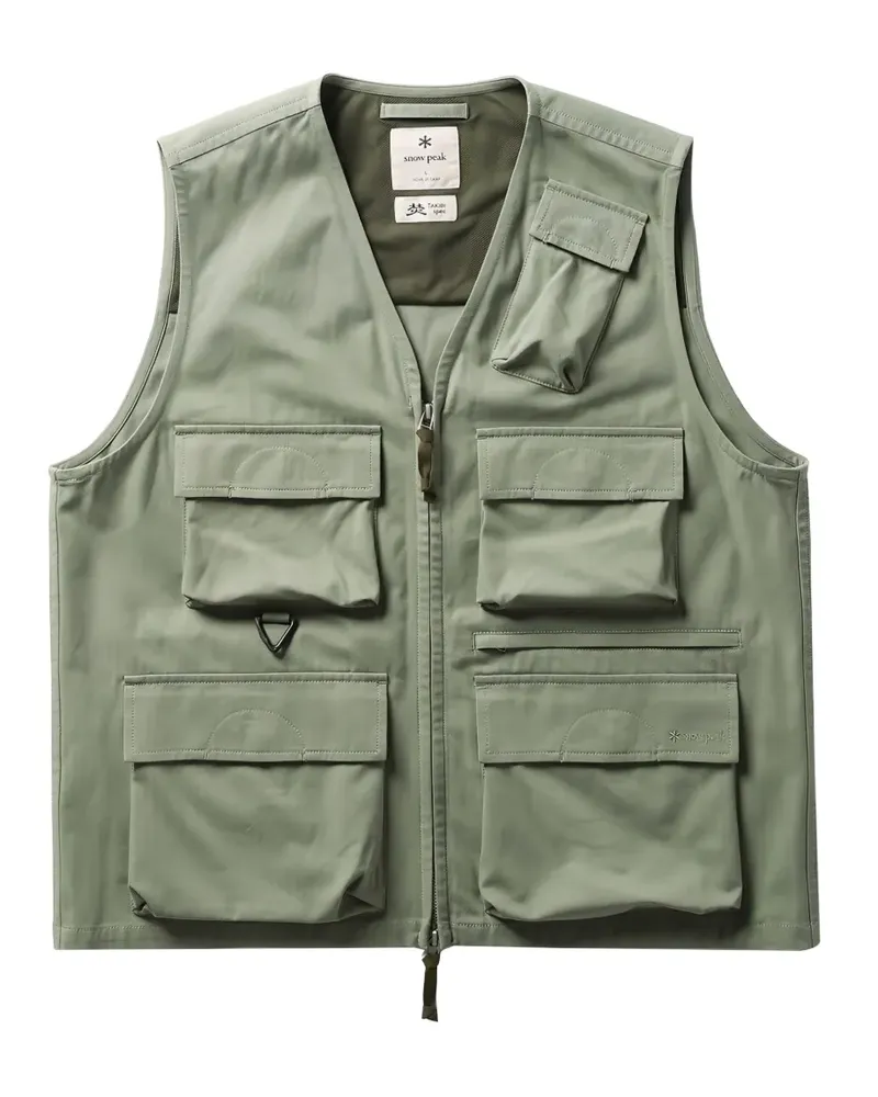 Snow Peak Takibi herringbone vest - Grün Grün