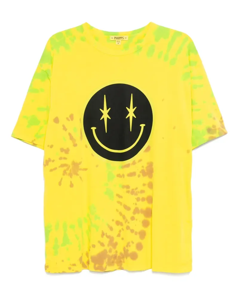 Stain Shade T-Shirt mit Batikmuster - Gelb Gelb