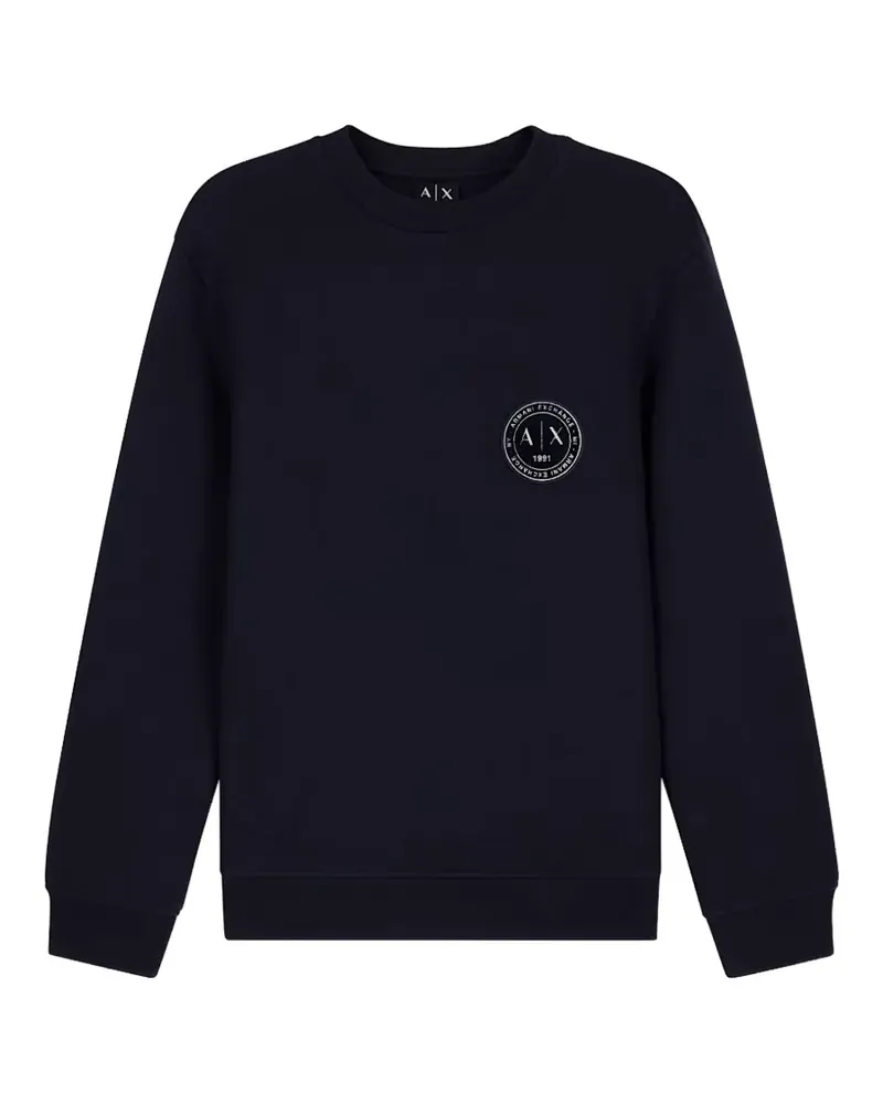 Armani Exchange logo-patch sweatshirt - Blau Blau