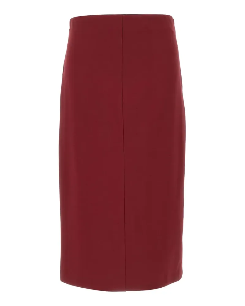 Elena Mirò rear-slit midi skirt - Rot Rot