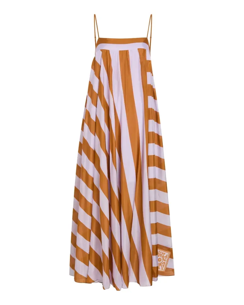 Zimmermann Indra striped silk maxi dress - Braun Braun