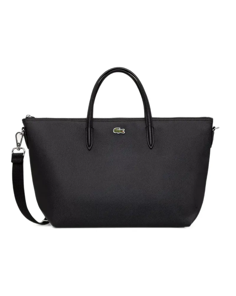 Lacoste L12.12 logo-patch tote bag - Schwarz Schwarz