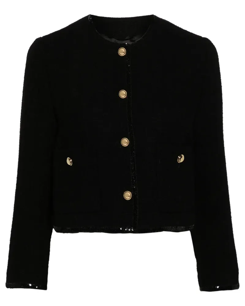 Miu Miu Tweed-Jacke mit Pailletten - Schwarz Schwarz