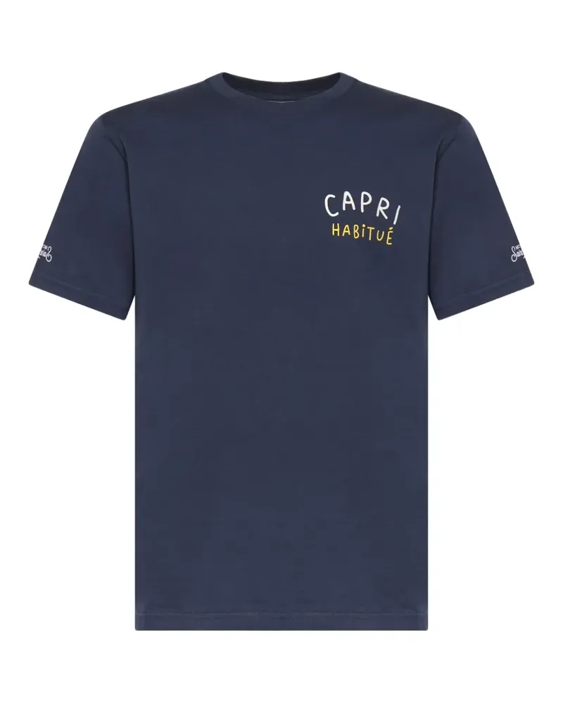 MC2 Saint Barth Capri embroidered T-shirt - Blau Blau