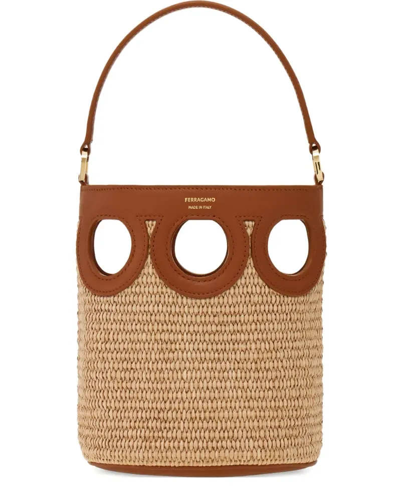 Ferragamo Mini Gancini Beuteltasche - Nude Nude