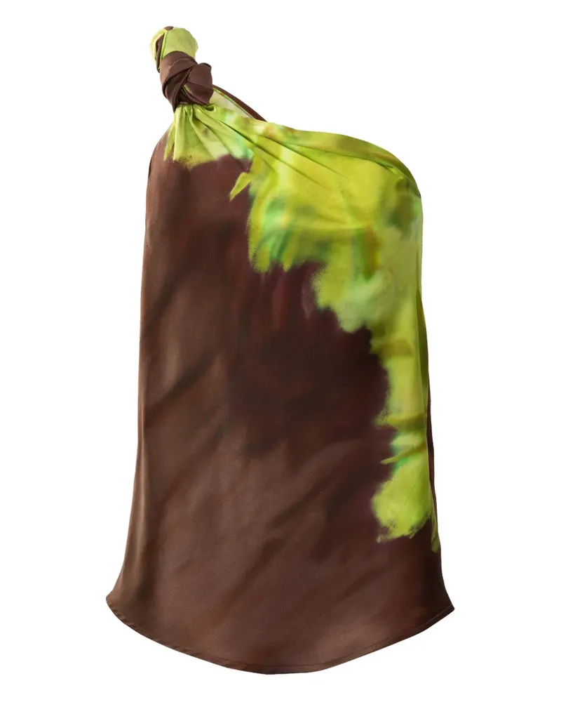 Silvia Tcherassi Yanet One-Shoulder-Bluse - Grün Grün
