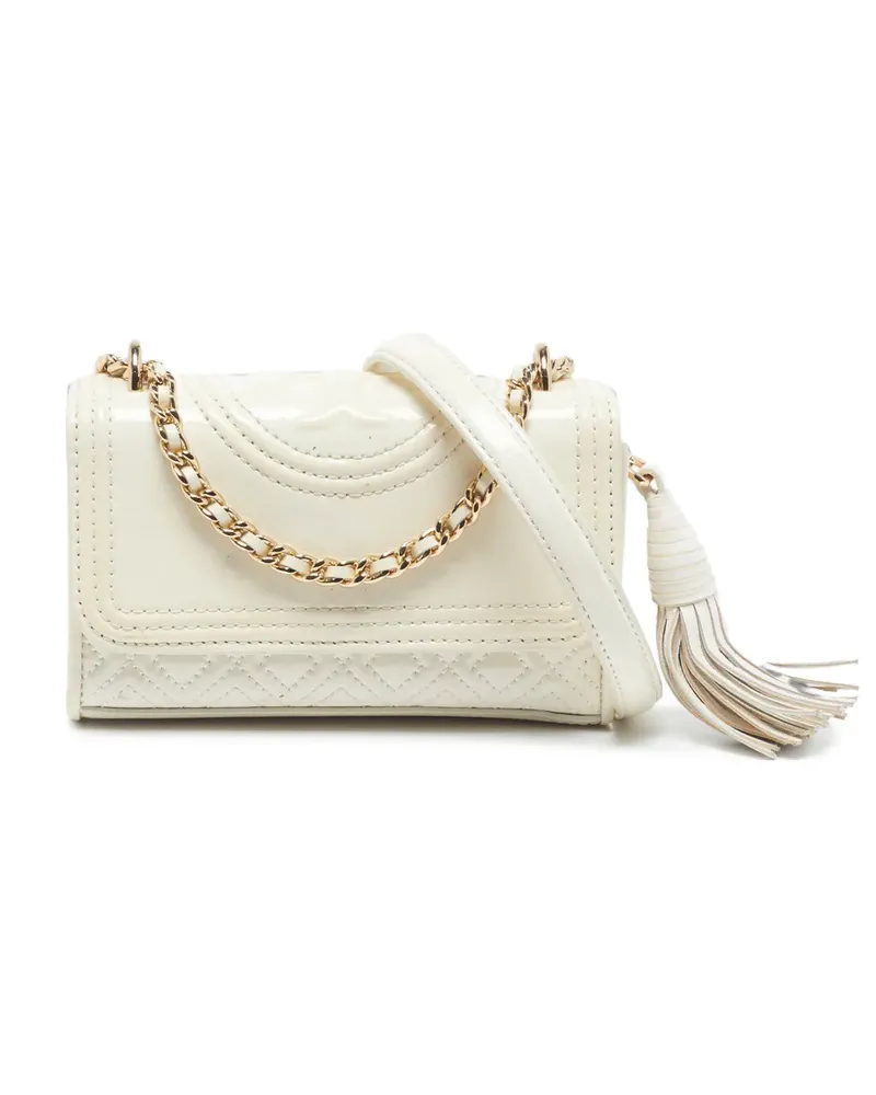 Tory Burch Gesteppte micro Fleming Umhängetasche - Nude Nude
