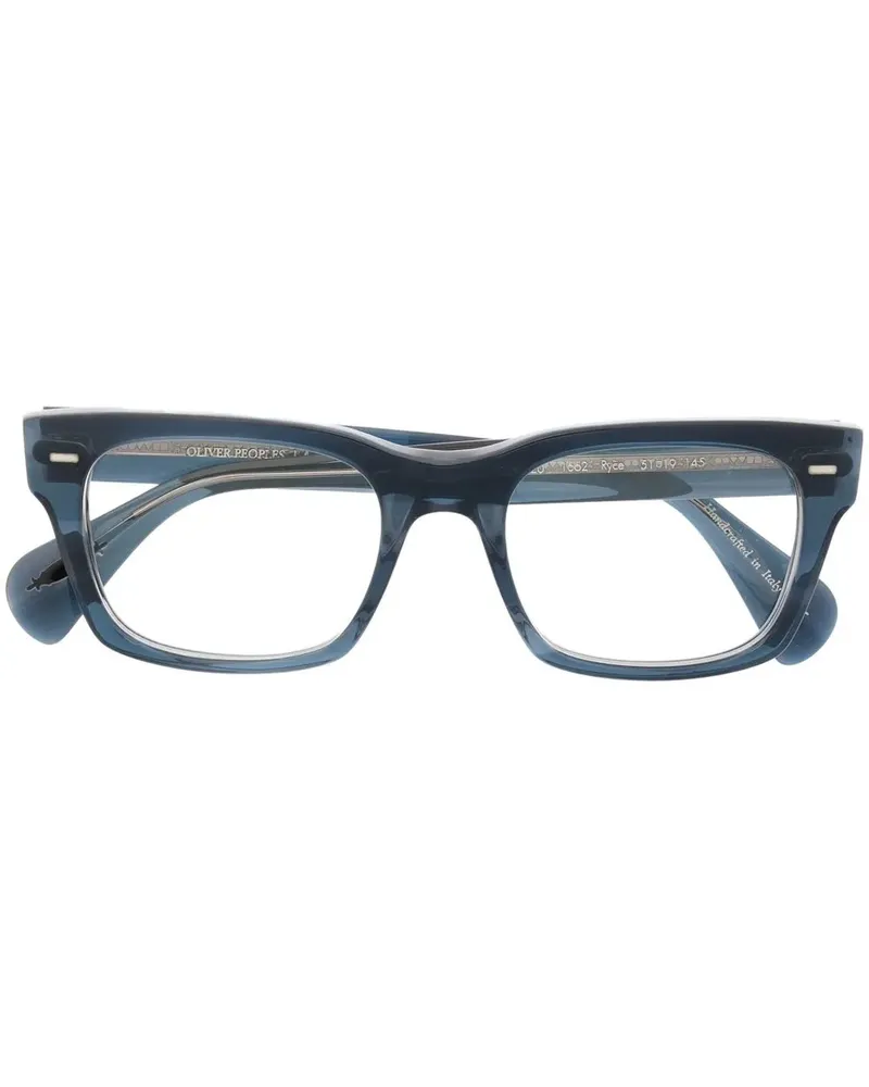 Oliver Peoples Brille mit eckigem Gestell - Blau Blau