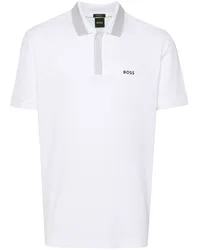 HUGO BOSS Poloshirt mit Logo-Print Weiß