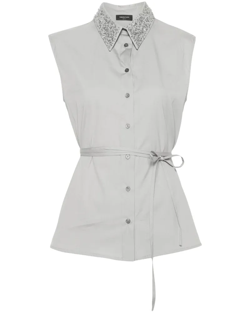 Fabiana Filippi Verzierte Bluse - Grau Grau