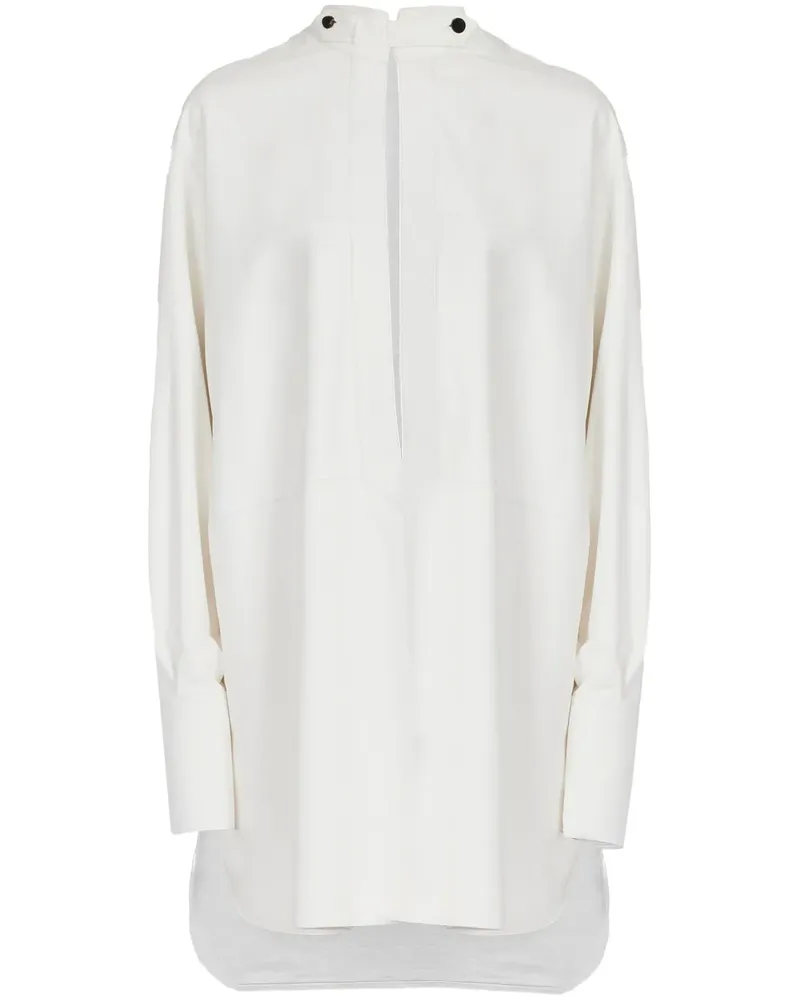 Ferragamo Langärmeliger Kaftan mit Froschkragen - Weiß Weiß