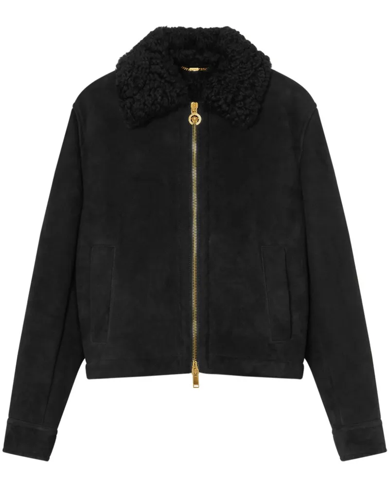 Versace Blousonjacke aus Shearling - Schwarz Schwarz