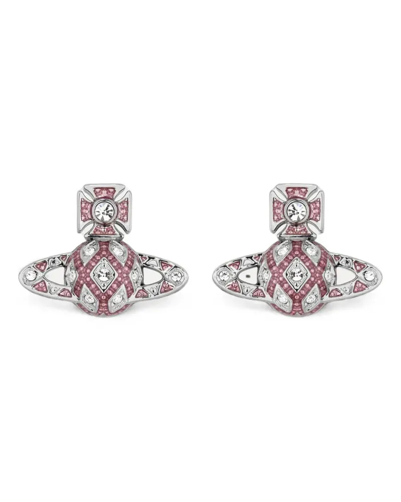Vivienne Westwood Orb Ohrringe mit Kristallen - Silber Silber