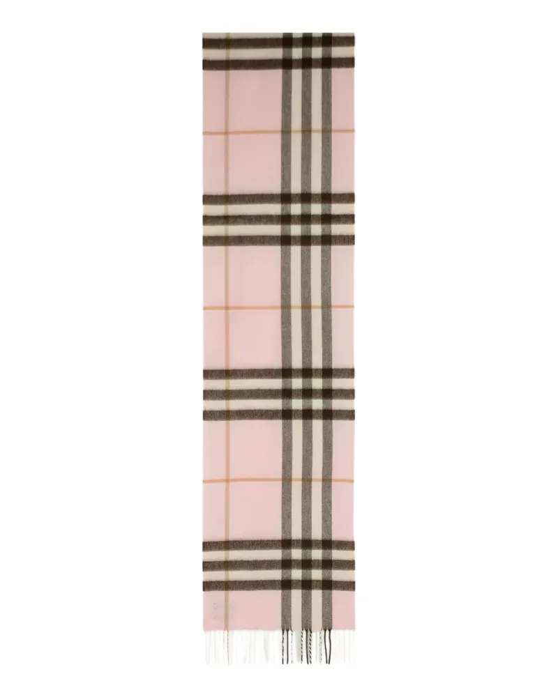 Burberry Karierter Schal mit Fransen - Rosa Rosa