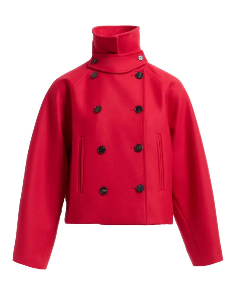 Elie Saab Doppelreihige Jacke mit Stehkragen - Rot Rot