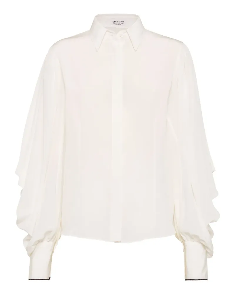 Brunello Cucinelli Hemd aus Seide - Weiß Weiß