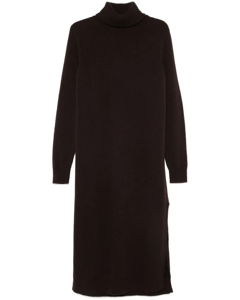 Roberto Collina Midikleid mit Rollkragen - Braun Braun