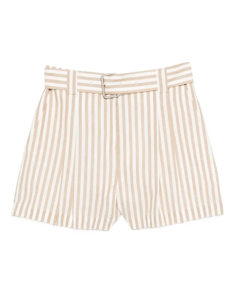 IRO Anemone striped belted shorts - Weiß Weiß