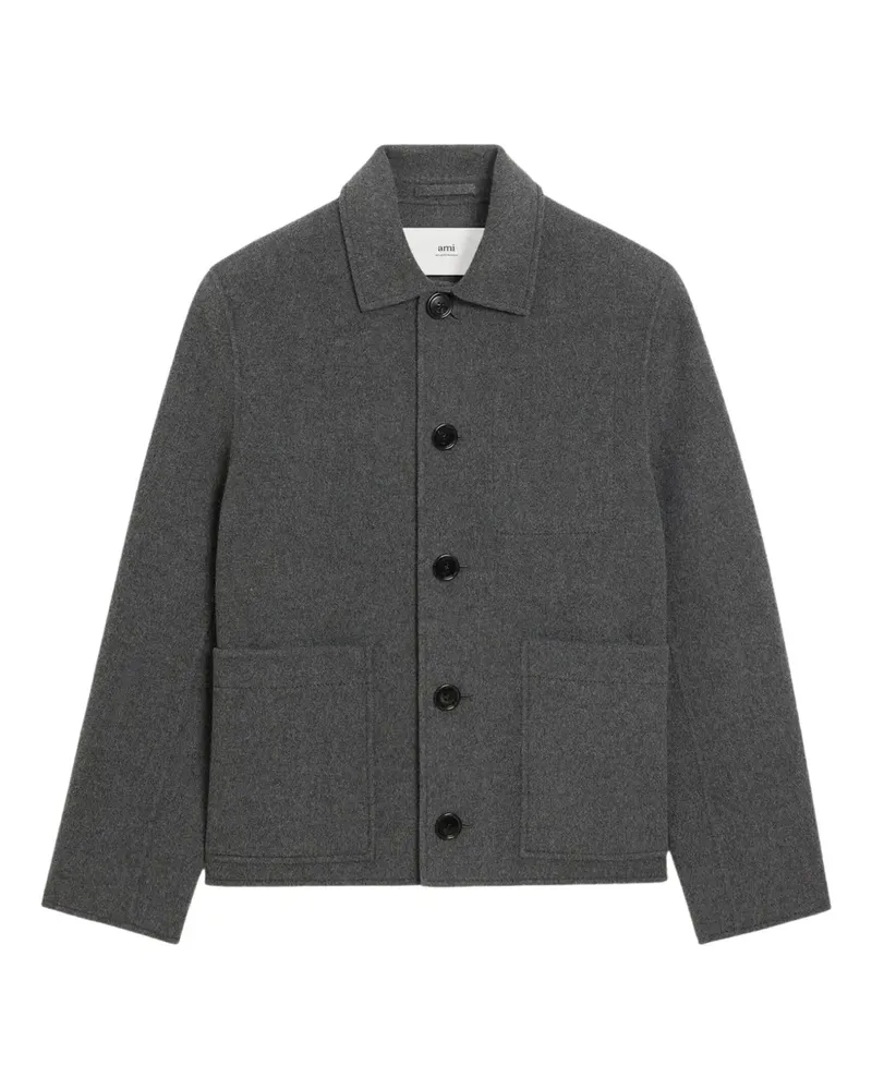 AMI Paris boxy buttoned jacket - Grau Grau