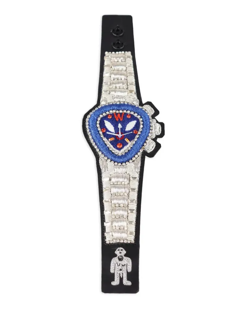 Walter van Beirendonck Armband mit Roboter-Applikation - Blau Blau